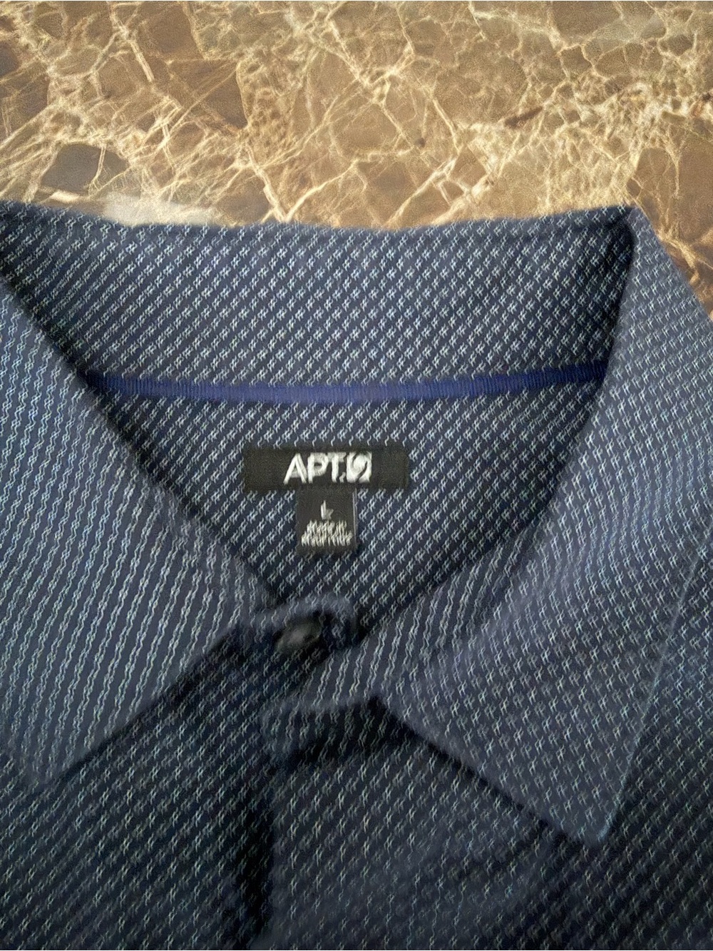 Apt. 9 Men’s Navy Micro-Pattern Dress Shirt